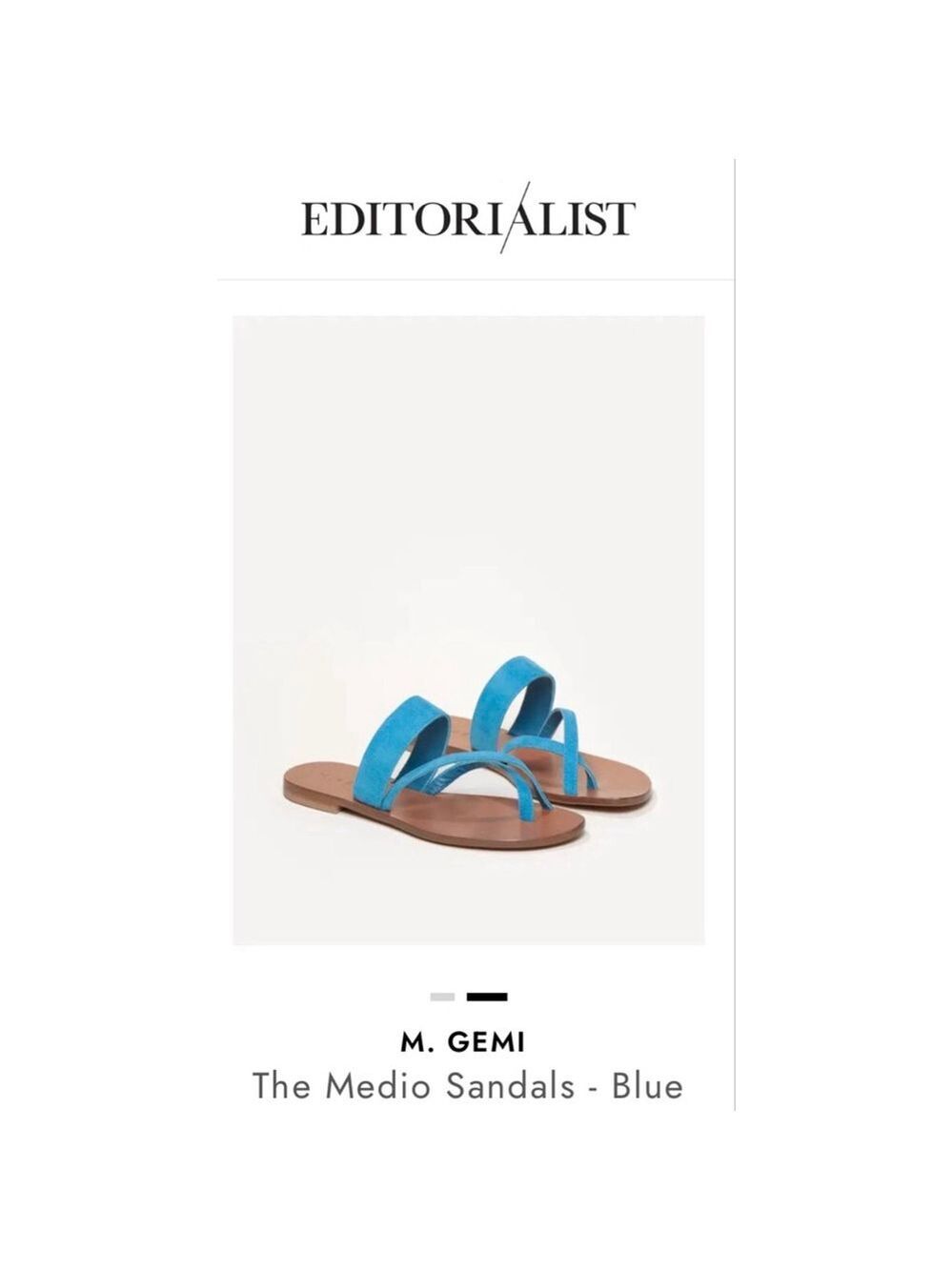 New Women's M. GEMI The Medio Sandals Constance Blue 40/9